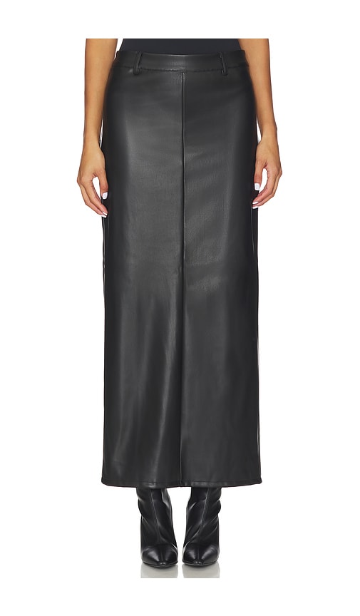 All The Ways Kayla Faux Leather Skirt In Black