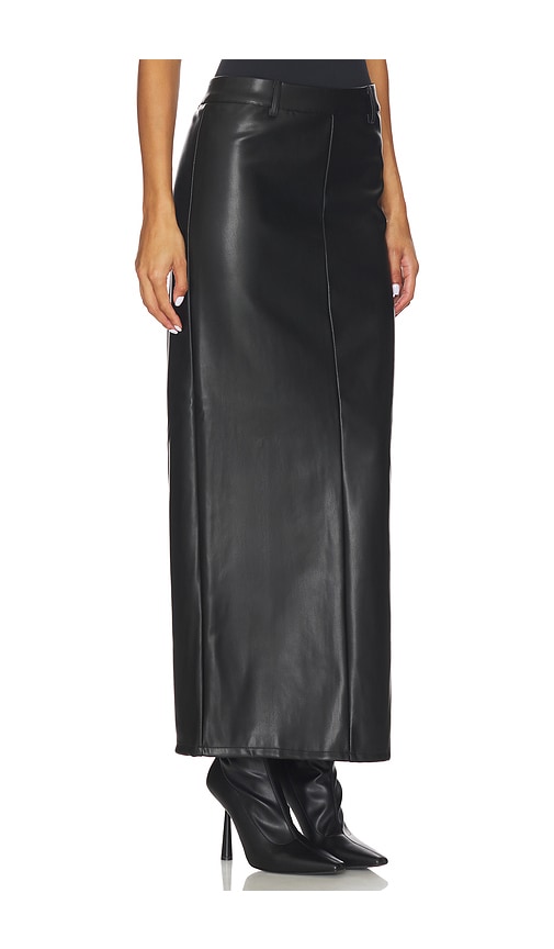 All The Ways Kayla Faux Leather Skirt In Black