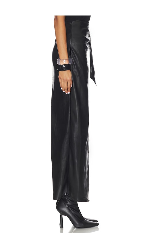 All The Ways Kassidy Faux Leather Skirt In Black
