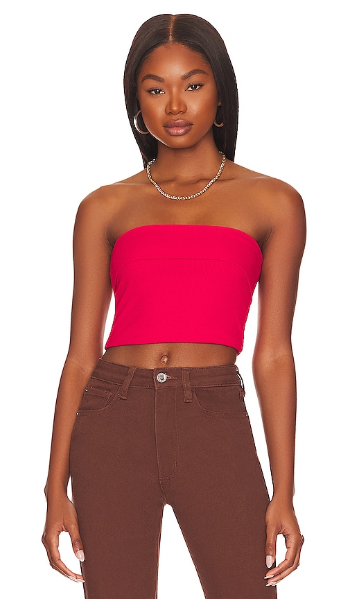 ALL THE WAYS Juliana Strapless Top in Red