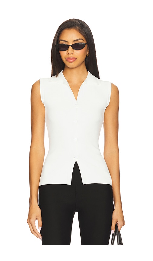 Elanor Button Up Top in White. - size S (also in L, M, XS)