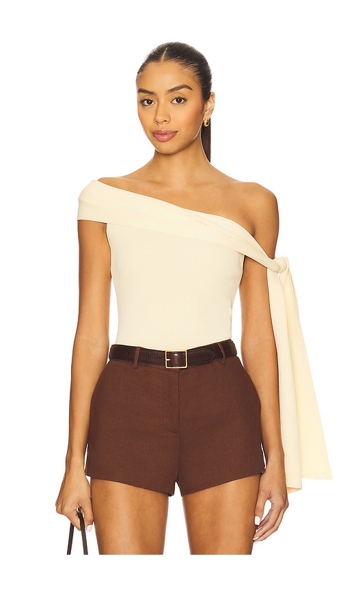 All The Ways Mariah Asymmetrical Top In Gray