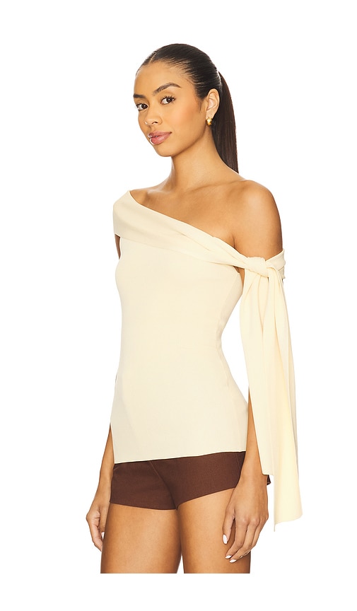 All The Ways Mariah Asymmetrical Top In Gray