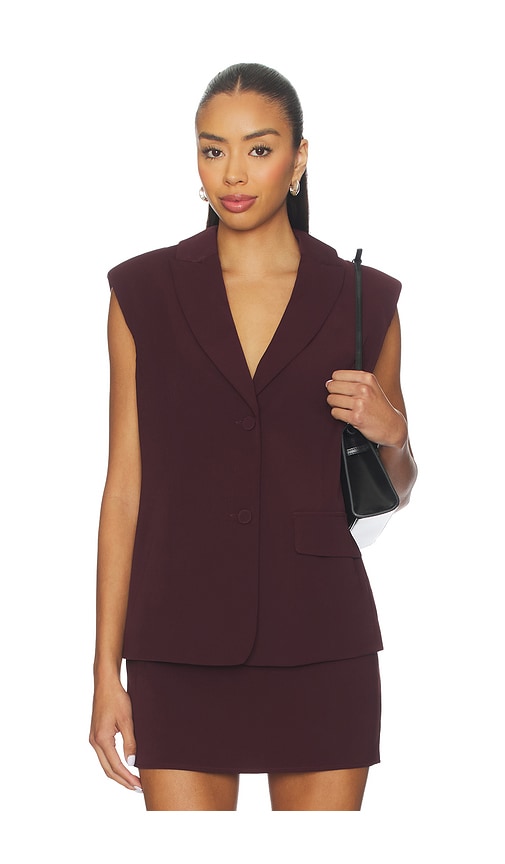 All The Ways Sable Vest Top In Burgundy