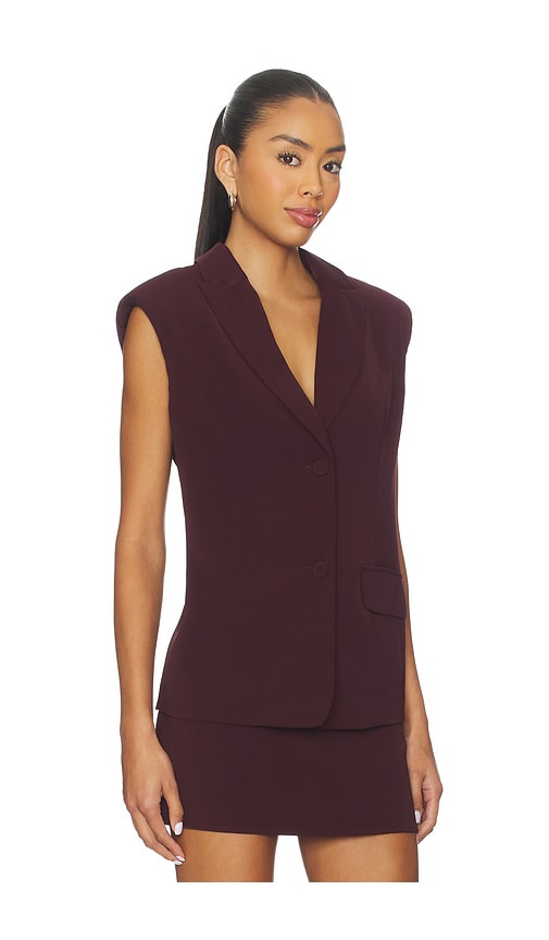 All The Ways Sable Vest Top In Burgundy