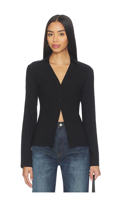 ALL THE WAYS Madeline Button Front Top en Black Taille S Also en XS 52 €