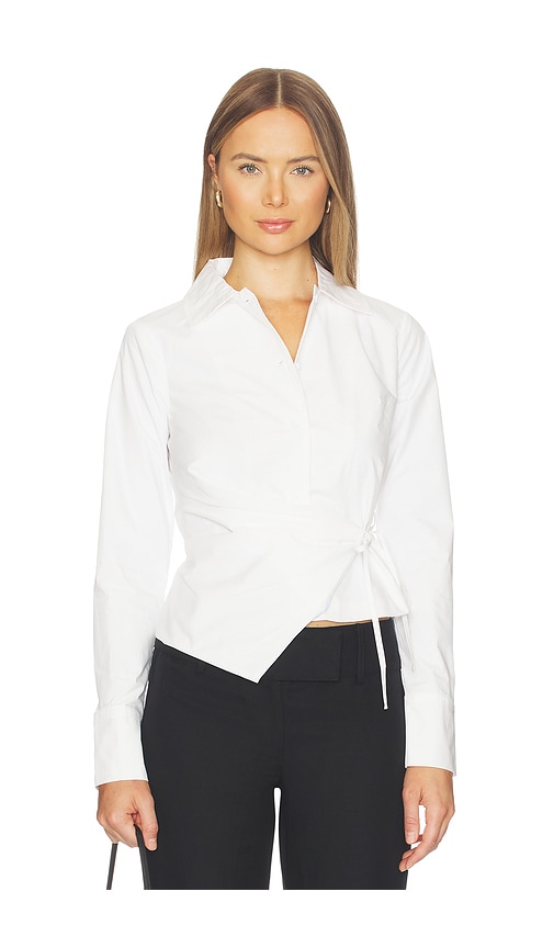 Xandra Wrap Top in White. - size XXS (also in XS, S, M, L, XL)