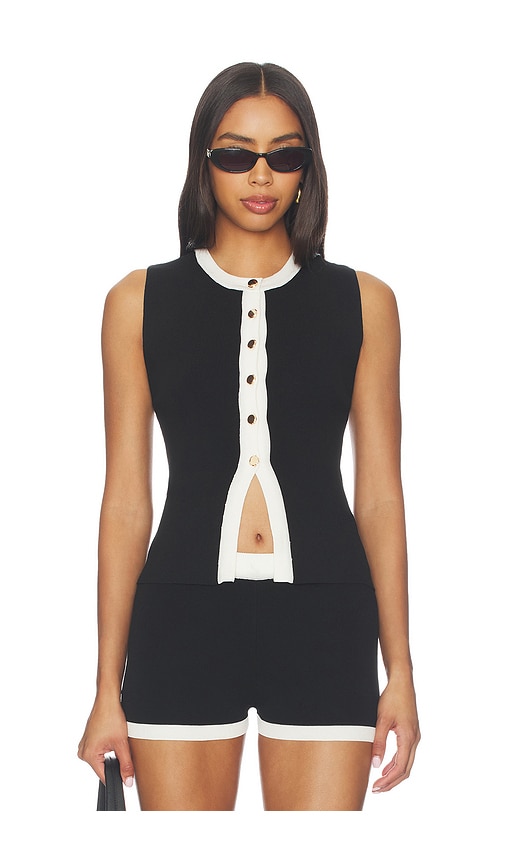 ALL THE WAYS Jaya Knit Top en Black White Taille S Also en XS M L 63 €