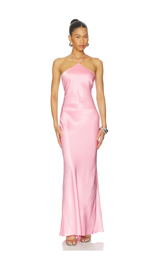 Anna October Angela Maxi Dress In Pink