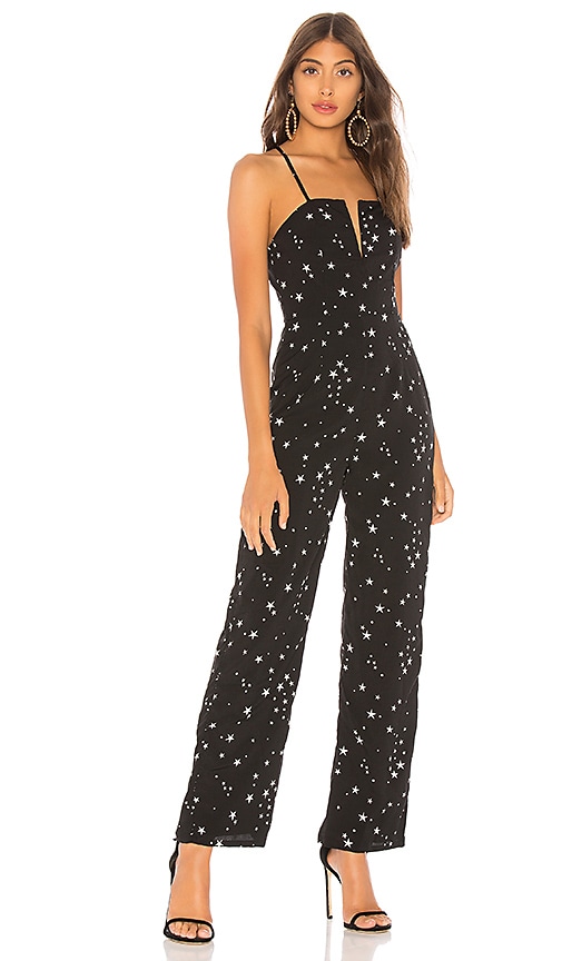 black and white wide leg jumpsuit