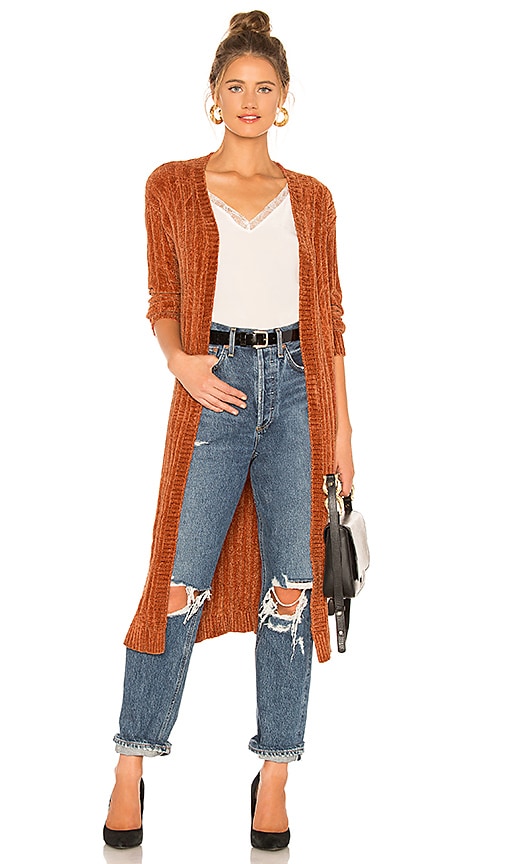 Burnt orange hot sale duster cardigan