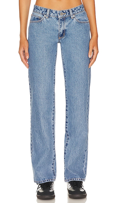 Abrand Low Rise Straight Jean In Blue