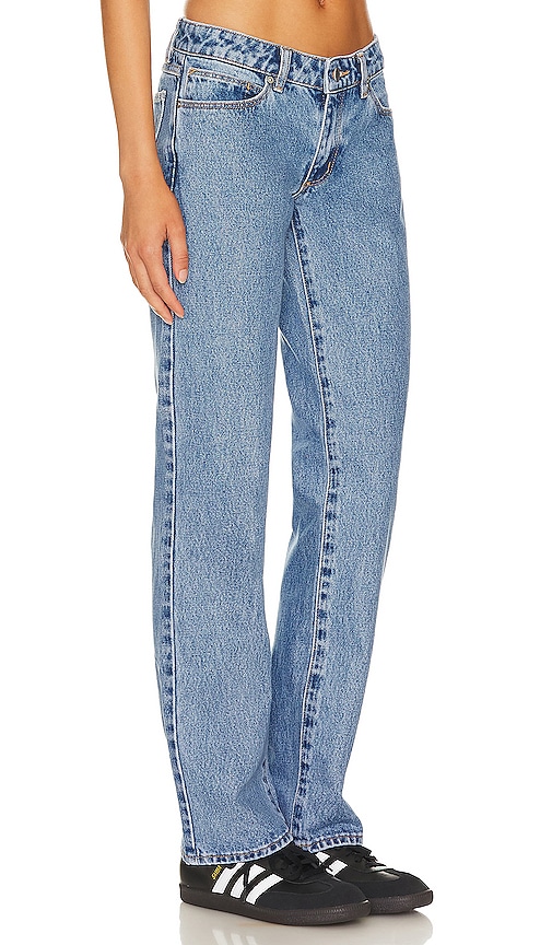 Shop Abrand Low Rise Straight Jean In Blue