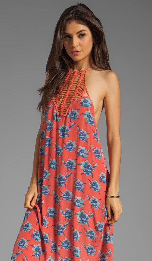 ACACIA Postiano Silk Long Dress Vintage Aloha REVOLVE