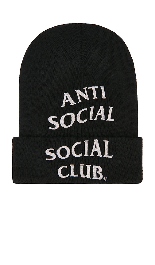 Anti Social Social Club Embroidered Beanie In Black