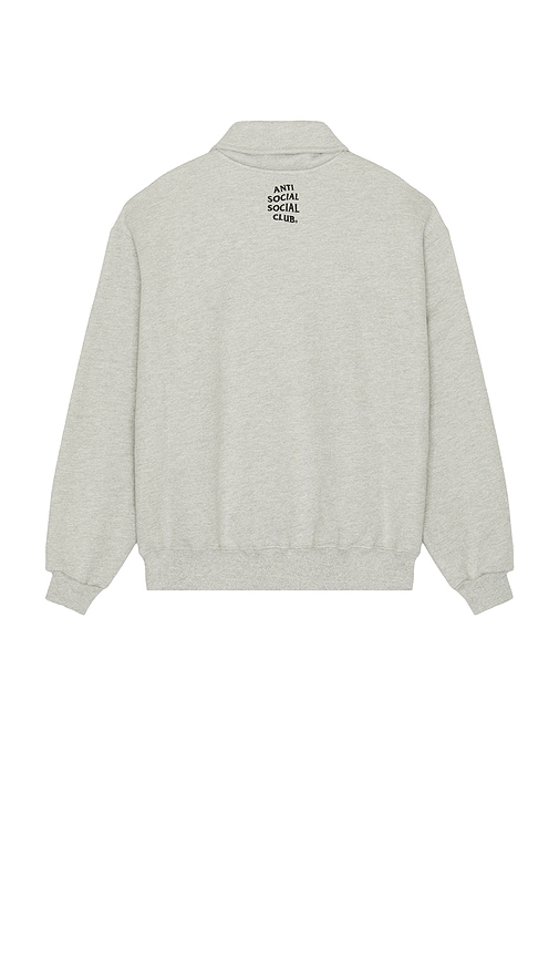 Anti Social Social Club Felt The Same Applique Quarter Zip In Gray