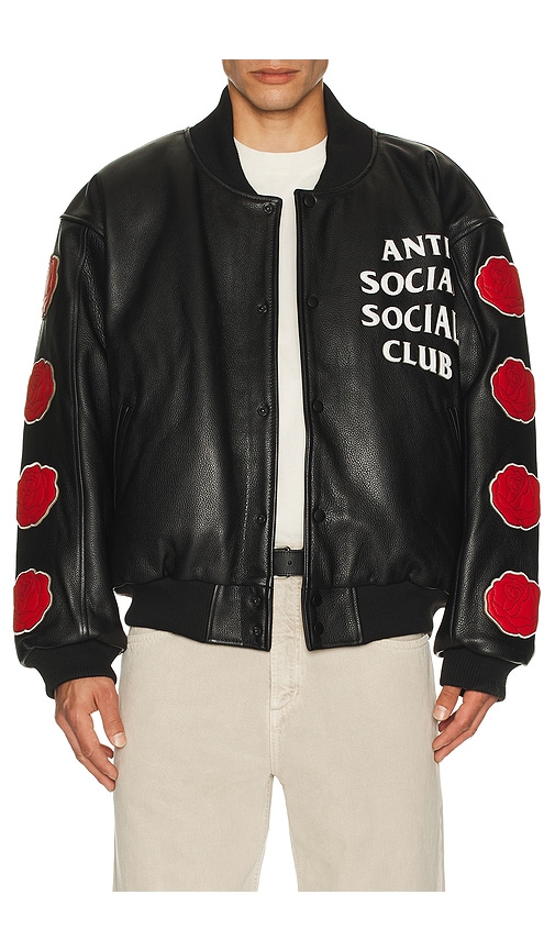 Revolve Petal To The Metal Leather Varsity Jacket
