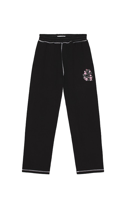Anti Social Social Club Contrast Stitch Sweats In Black
