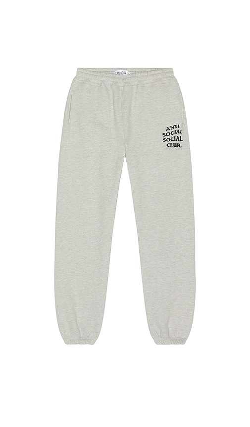 Anti Social Social Club Embroidered Sweats In Gray