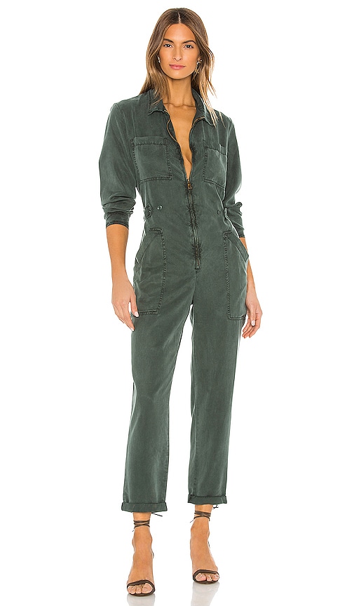 Yfb Clothing Harmony Jumpsuit In Emerald