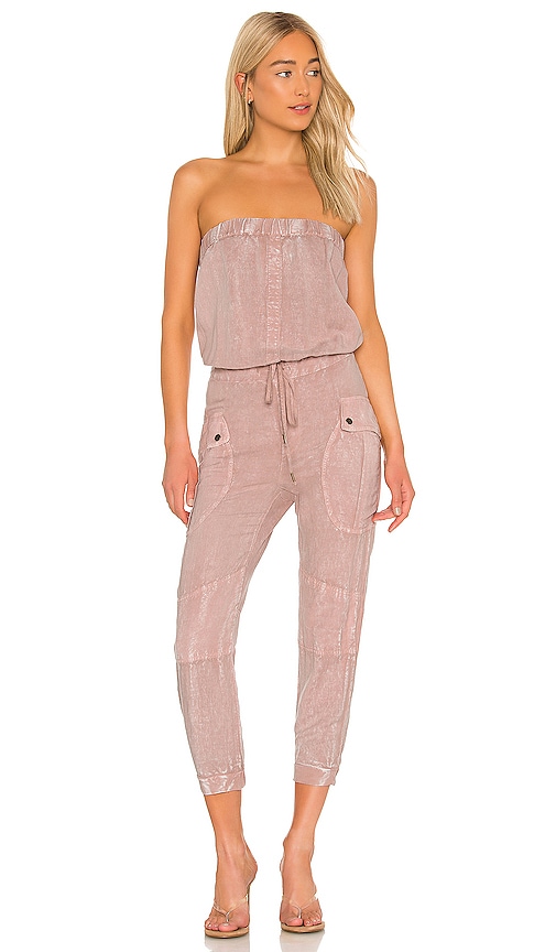 YFB CLOTHING Kennedy Jumpsuit in Dusty Mauve Potassium Wash