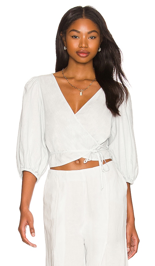 YFB CLOTHING Port Top in Blue Fog Pigment