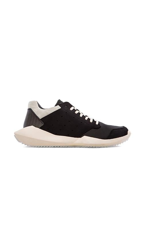 adidas by Rick Owens X RICK OWENS TECH RUNNER Black White Light Bone REVOLVE