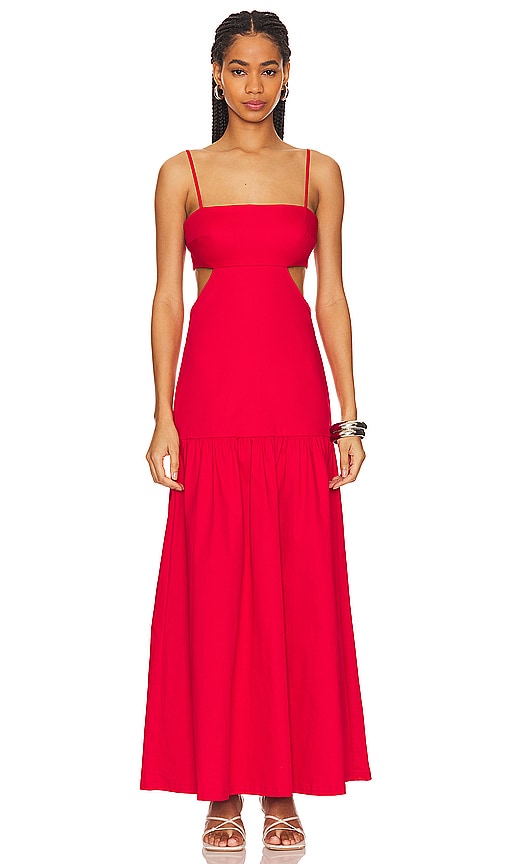 Adriana Degreas Cut Out Maxi Dress In Rot