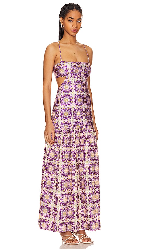 Shop Adriana Degreas Exotic Coral Maxi Dress In 独特
