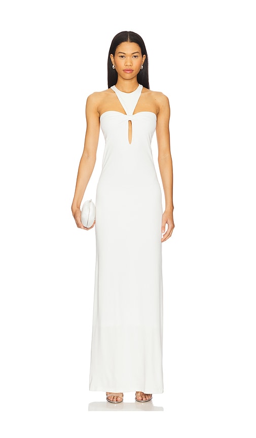 X Sabine Getty Open Back Maxi Dress in Ivory. - size S (also in L, M, XS)