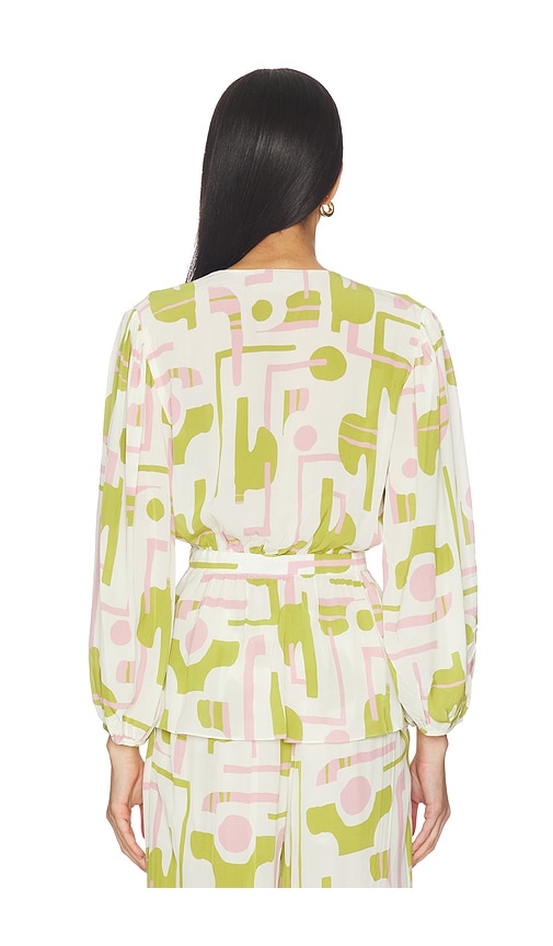  Adriana Degreas Bluse Balearic In Green,pink. Größe S. Also In M. 