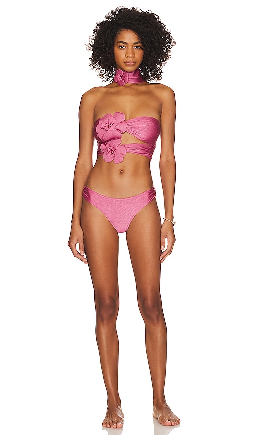 3D Flower Bikini Top, Beach Bunny Swimwear