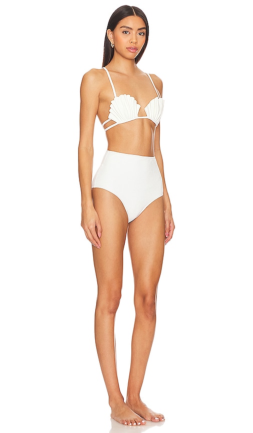 Shop Adriana Degreas La Mer Coquillage Bikini Set In Off White