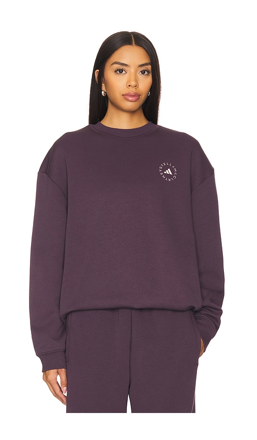 Shop Adidas By Stella Mccartney Loose Sweatshirt In Minred