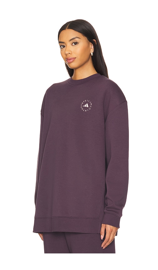 Shop Adidas By Stella Mccartney Loose Sweatshirt In Minred