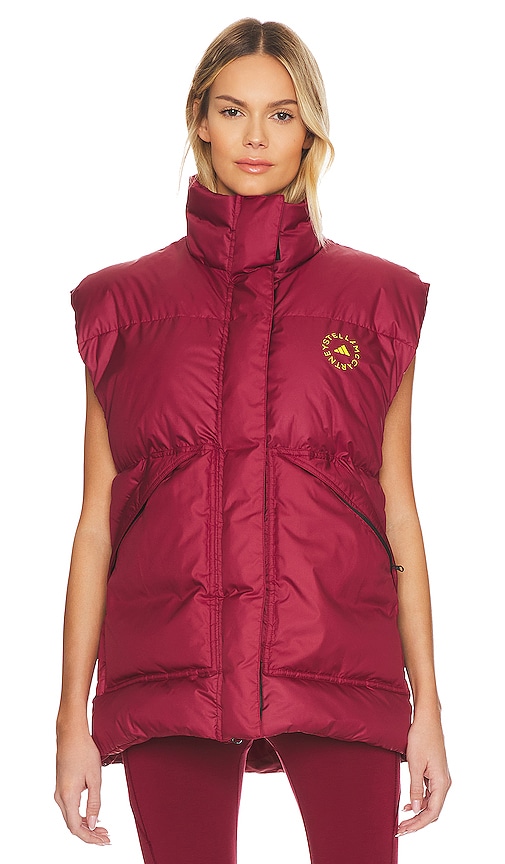 Adidas By Stella Mccartney Padded Winter Gilet In Red | ModeSens