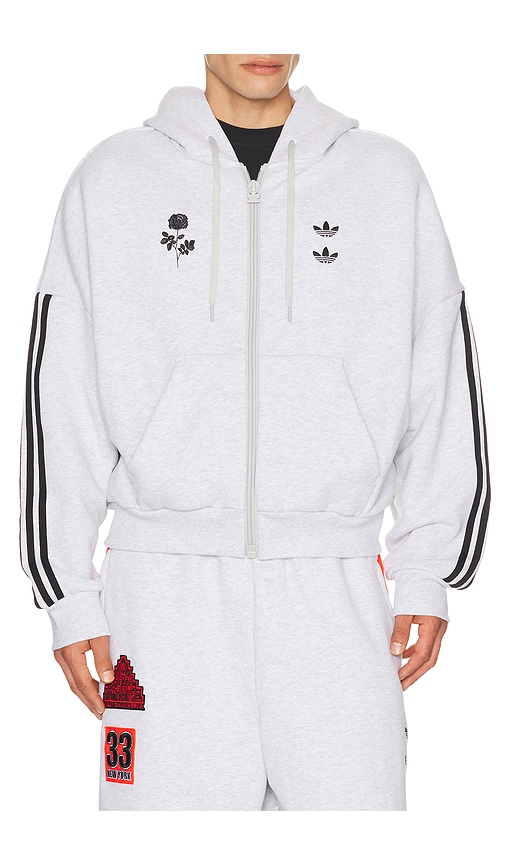 x Willy Chavarria Full Zip Hoody in Grey. - size XXL/2X (also in S, XS, M, L, XL/1X)