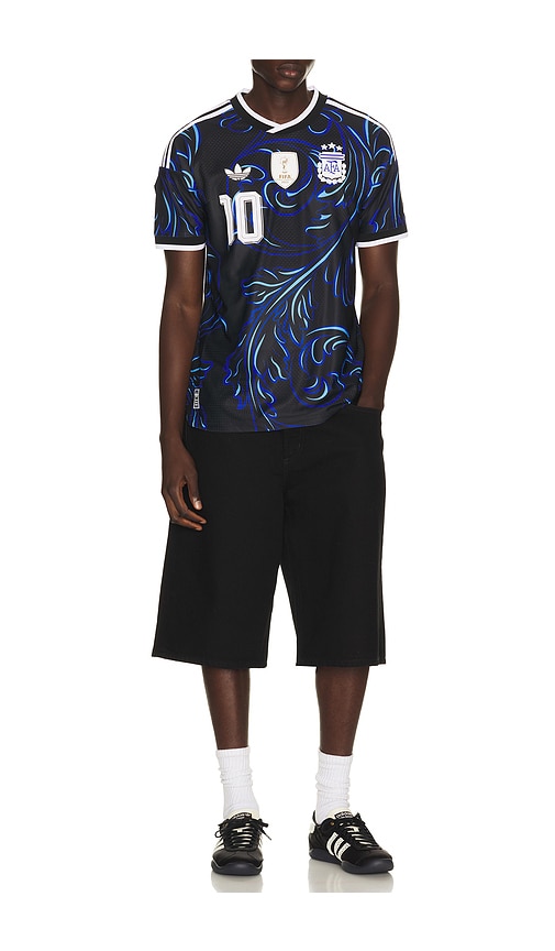  Adidas Originals Afa Argentina 26 2010 Away World Cup Jersey En Color Negro Talla M  (también En S). 