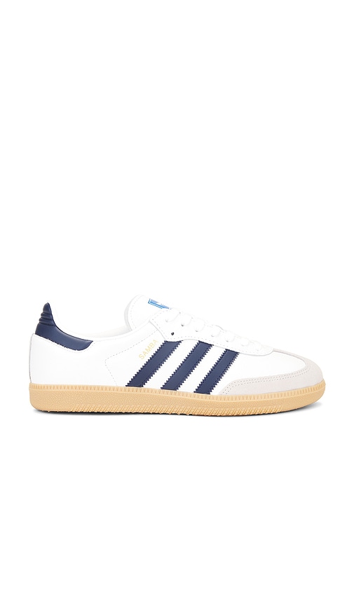 adidas Originals Samba Og Sneaker in White, Night Indigo, & Gum