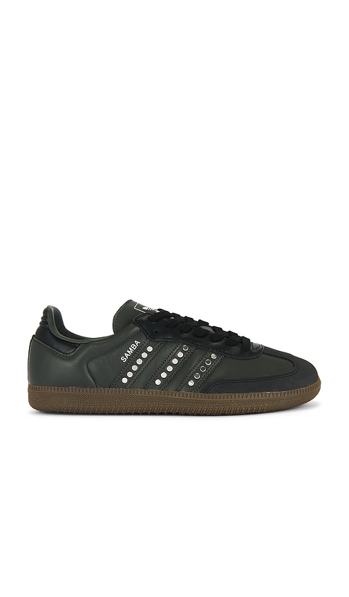 adidas gazelle silver green womens Adidas Women's Samba Jane Core Black/Off White/Gold Metallic – West NYC main image 1