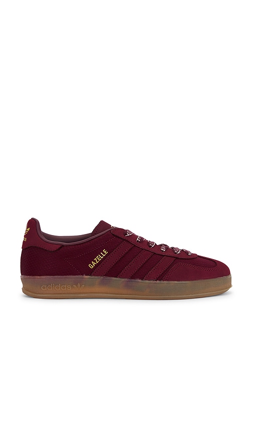 adidas Originals Gazelle Indoor Sneaker in Maroon, Shared, & Off White |  REVOLVE