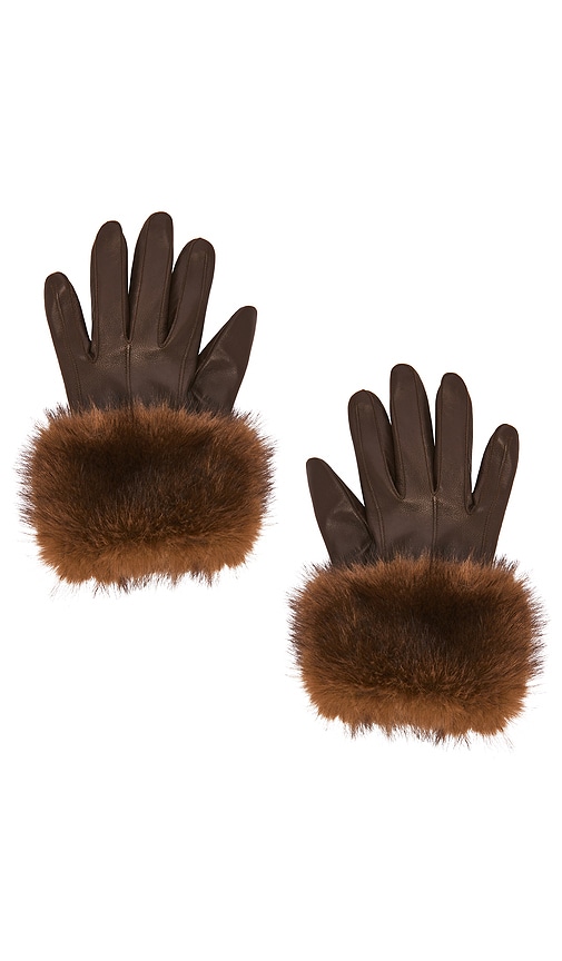 Adrienne Landau The Leather Glove In Brown