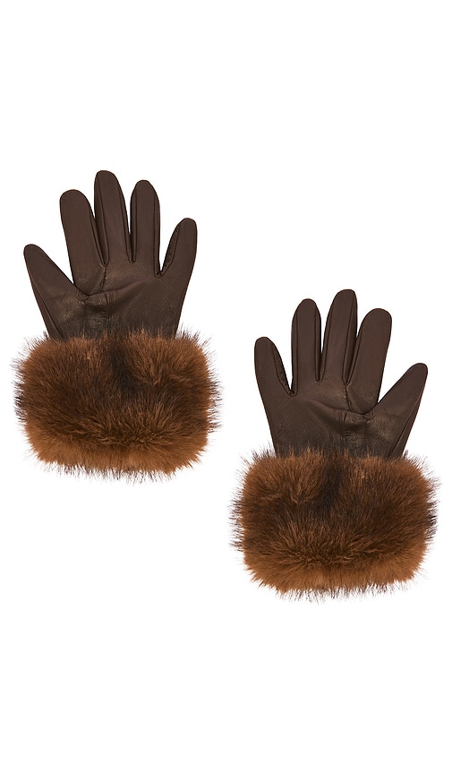 Adrienne Landau The Leather Glove In Brown