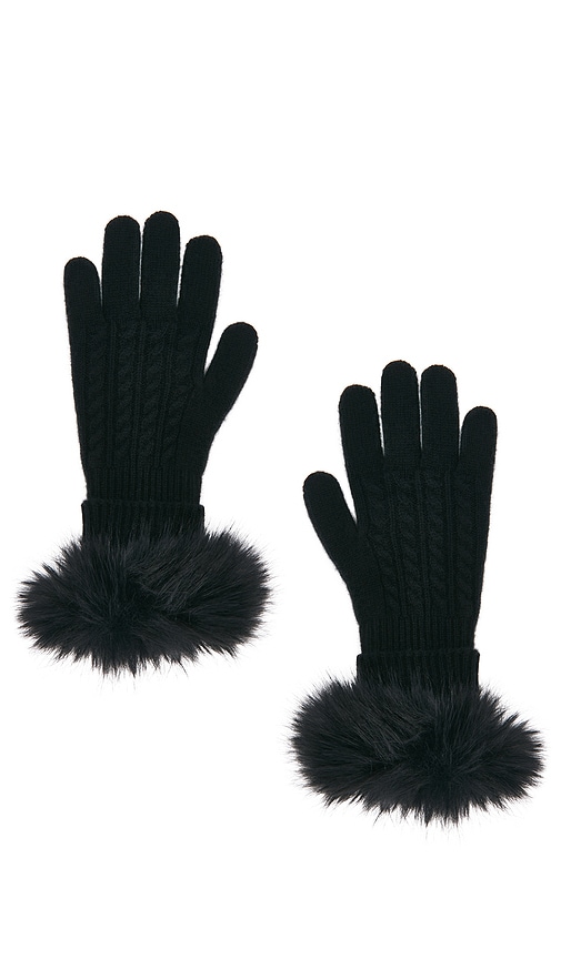 Adrienne Landau The Cashmere Glove In Black