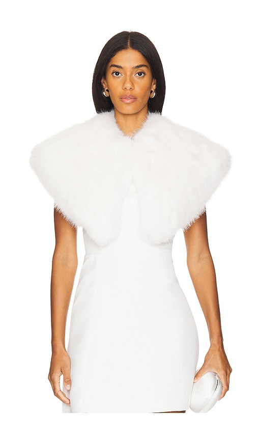 Shop Adrienne Landau The Petite Capelet In White