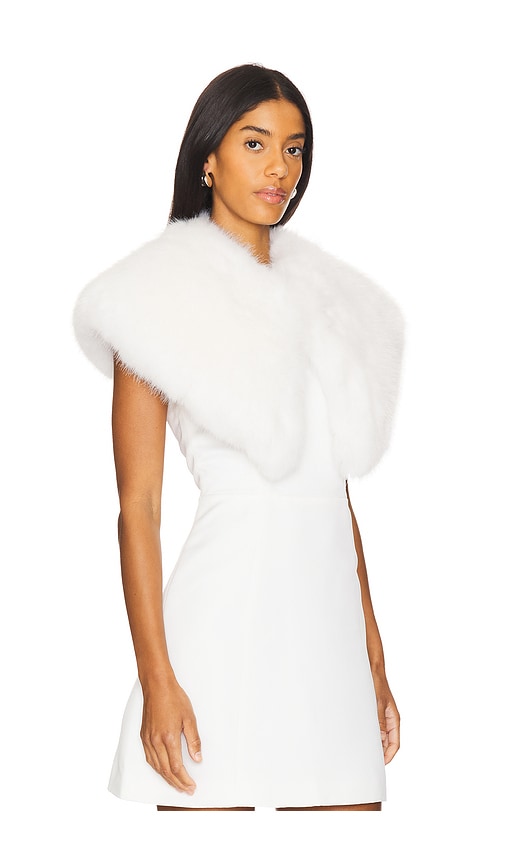 Shop Adrienne Landau The Petite Capelet In White