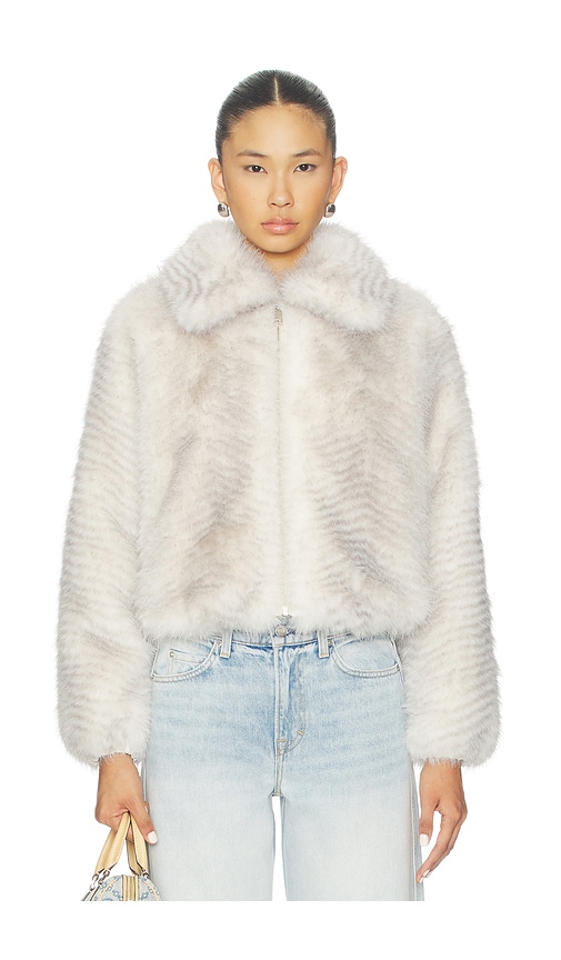  Adrienne Landau Katrina Jacket In Ivory. - Size L (also In S) 