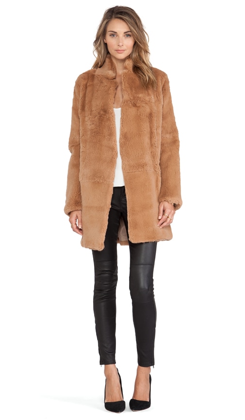 Rabbit Fur Peacoat