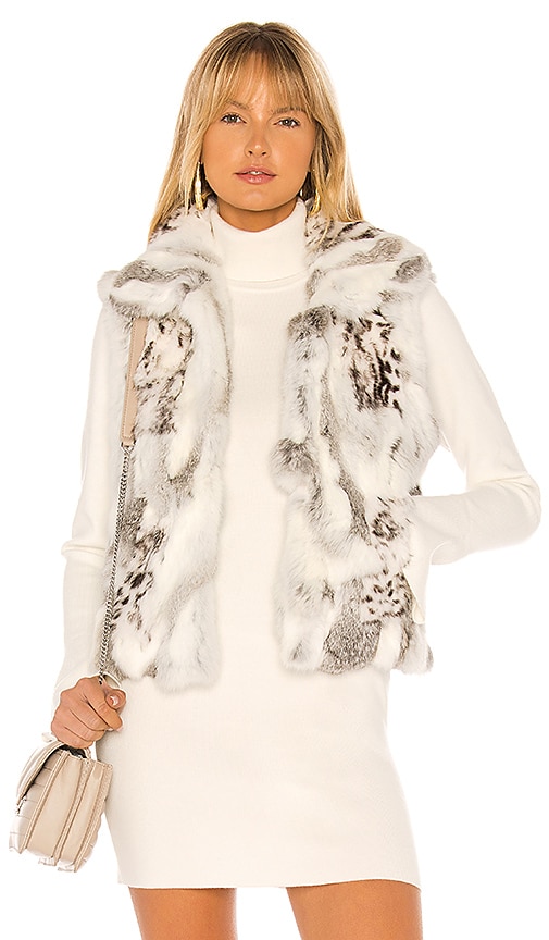 Landau Olive Green & Beige Rabbit Fur Vest sz 6 – Michael's Consignment NYC