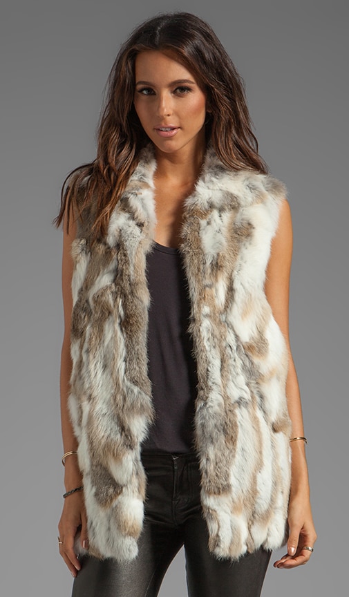 Adrienne shops Landau rabbit vest